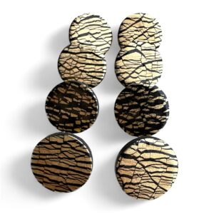 Σκουλαρίκια Black Gold Circle 2 CZNIE9973