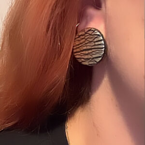 Σκουλαρίκια Black Gold Circle 3 IMG E3817