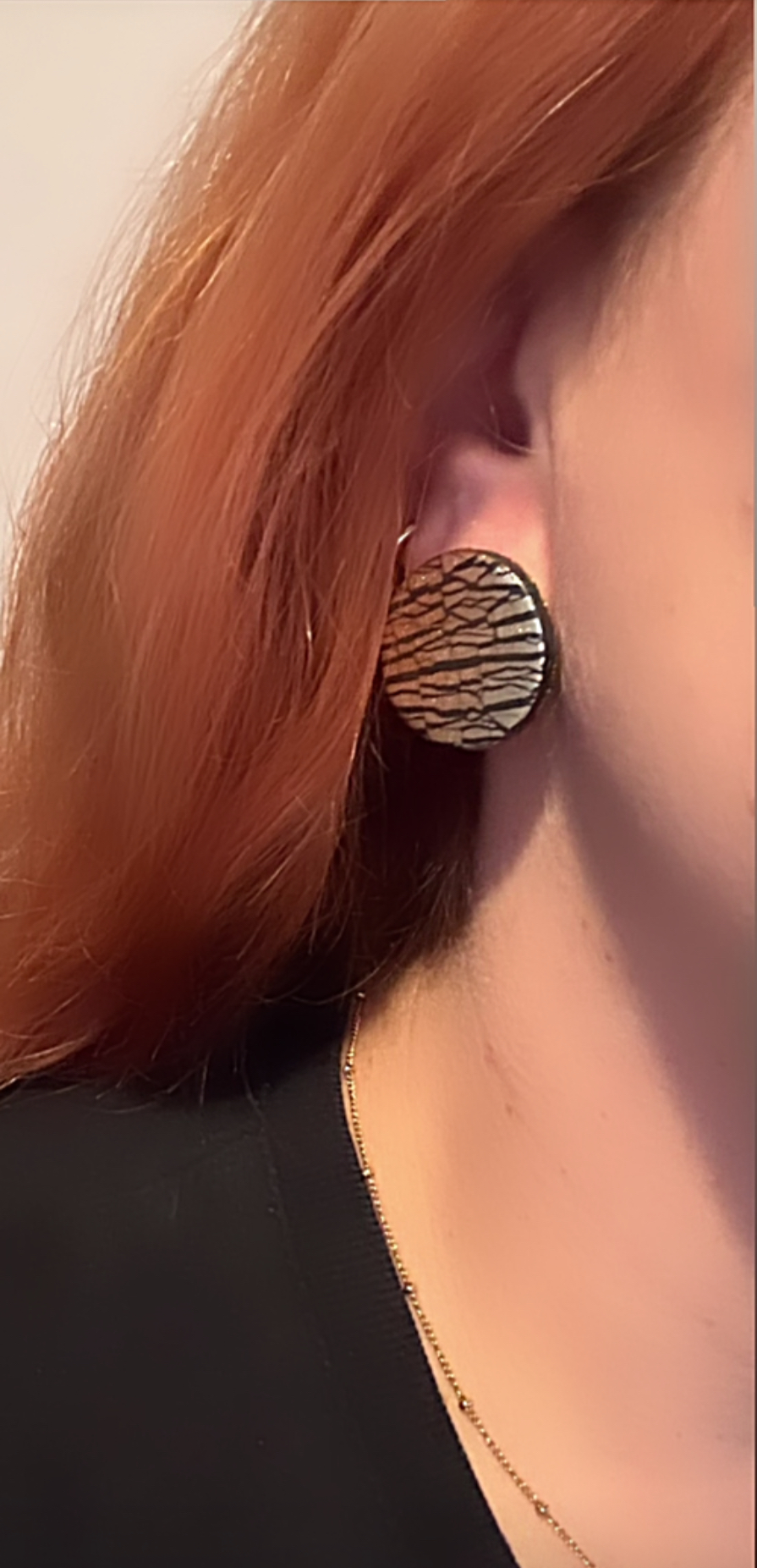 Σκουλαρίκια Black Gold Circle Σκουλαρίκια Black Gold Circle - Image 4