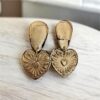 Χειροποίητα Σκουλαρίκια Πηλός Gold Love 13 Σκουλαρίκια Gold Love
