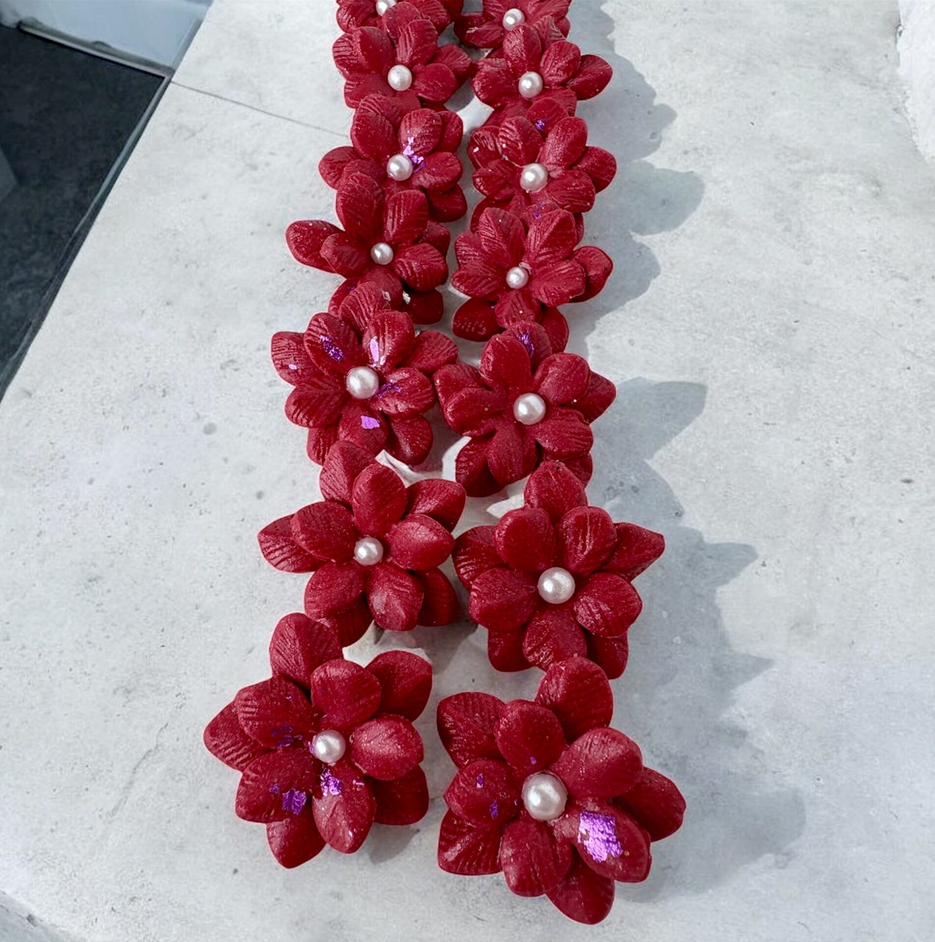 Χειροποίητα Σκουλαρίκια Πηλός Velvet Rose 3 Χειροποίητα Σκουλαρίκια Πηλός Velvet Rose - Image 3