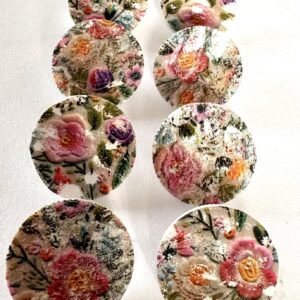 Χειροποίητα Σκουλαρίκια Πηλός Vintage Floral - Image 4