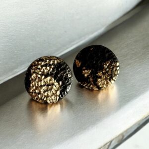 Σκουλαρίκια Μαύρο & Χρυσό