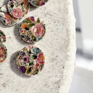 Alternative view of Χειροποίητα Σκουλαρίκια Πηλός Vintage Floral