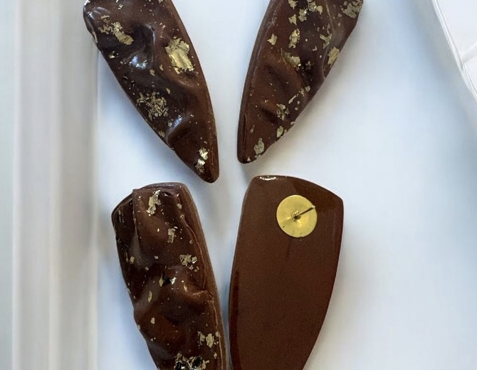 Σκουλαρίκια Σοκολατένιο Φύλλο Σκουλαρίκια Σοκολατένιο Φύλλο - Image 3