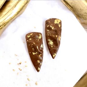 Σκουλαρίκια Σοκολατένιο Φύλλο