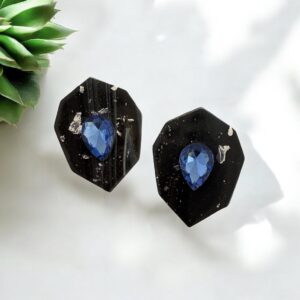 Σκουλαρίκια Μπλέ Διαμάντι