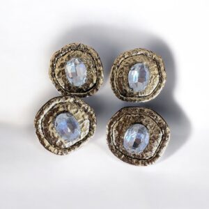 Χειροποίητα Σκουλαρίκια Πηλός Gold Stone 8 Χειροποίητα Σκουλαρίκια Πηλός Gold Stone - Image 3