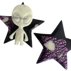 Χειροποίητα Σκουλαρίκια Πηλός Cosmic Alien - Image 4