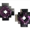 Χειροποίητα Σκουλαρίκια Πηλός Violet Tribal 8 Violet Tribal