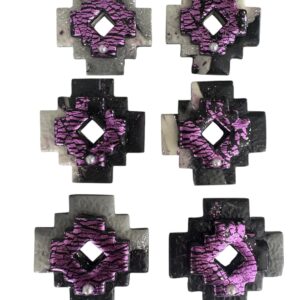 Χειροποίητα Σκουλαρίκια Πηλός Violet Tribal 8 Χειροποίητα Σκουλαρίκια Πηλός Violet Tribal - Image 3