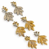 Κοσμηματα απο πολυμερικο πηλο και ατσαλι 3 Alternative view of Gold & Silver Leaves